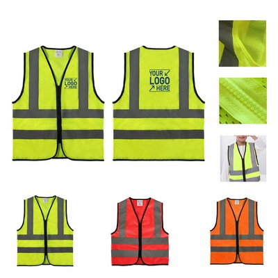 High Visibility Kids Safety Vest with Reflective Strip