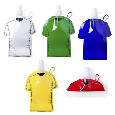 Foldable T-shirt-Shaped Water Bottle with Carabiner