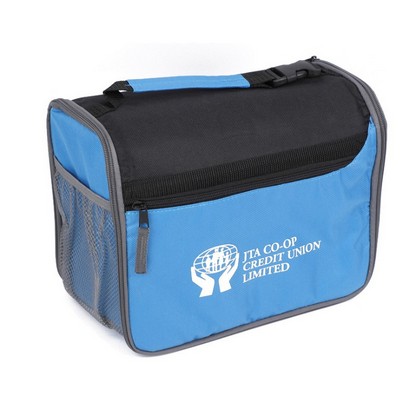 Foldable Lunch Cooler Bag w/Mesh Pockets & Adjustable Handle