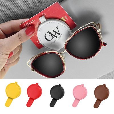 Leather Car Sunglasses Holder