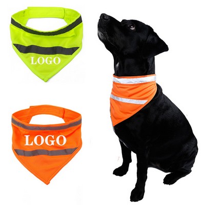 Pets High Visibility Reflective Bandana Safety Dog Puppy Bib Scarf