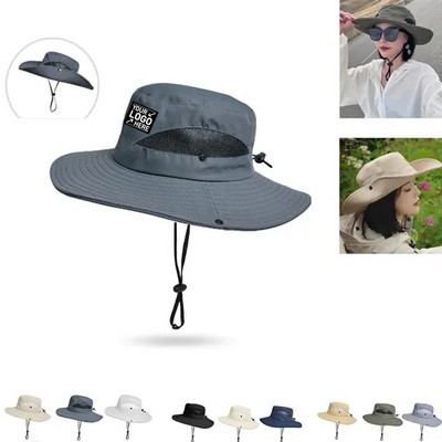 Wide Brim Packable UPF50 Cowboy Sun Bucket Hat