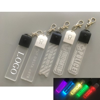 Acrylic LED light key chain