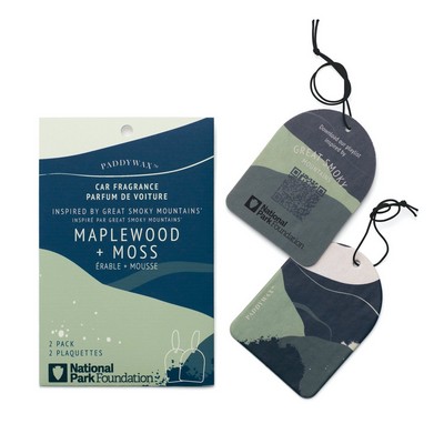 Parks Great Smoky Mountains Car Fragrance, 2 Pack - Maplewood + Moss