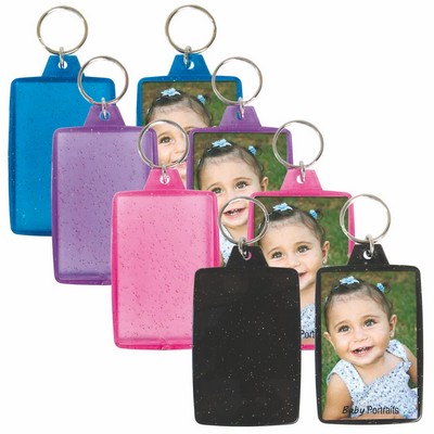 Translucent Sparkle Snap-In Keytag