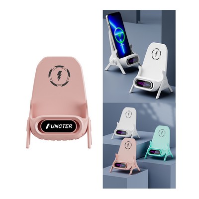 15W Chair Shaped Magnetic Foldable Wireless Charger Phone Holder