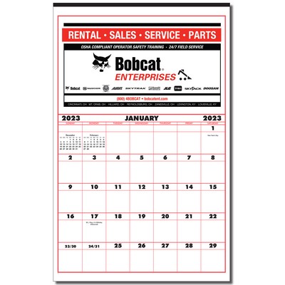 Poster Size Contractor's 12 Sheet Wall Calendar