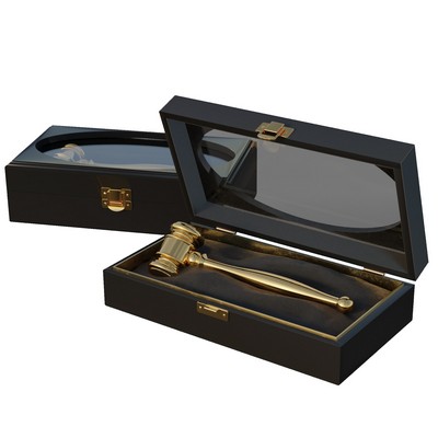 Solid Brass Executive Gavel w/ Presentation Case