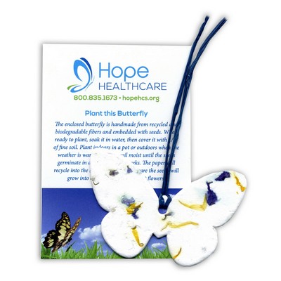 Seed Paper Butterfly Gift Set with embedded Forget Me Not Seed