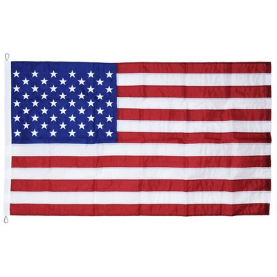 12' x 18' U.S. Nylon Flag with Rope and Thimble