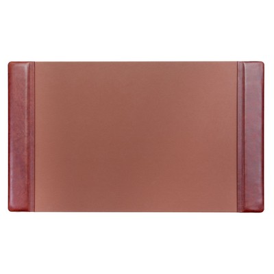 Classic Leather Mocha Brown Side-Rail Desk Pad (34"x20")