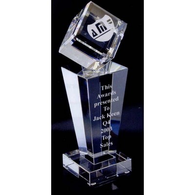 Cube Tower Crystal Award (9 1/2"x2 3/4")