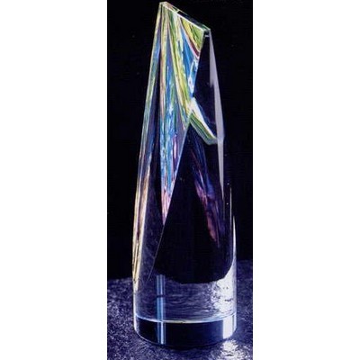 Crystal Rainbow Double Slant Cylinder (5"x1 9/16")