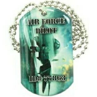 Dog Tag Pendant / Charm with Ball Chain Necklace (Single Sided)