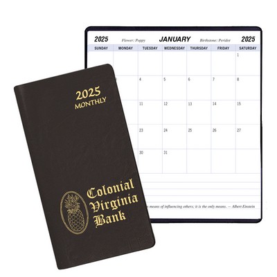 Monthly Pocket Planner w/ Continental Cover