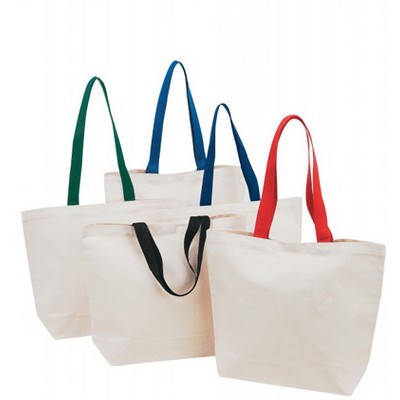 Canvas Tote Bag w/ Gusset & 22" Handle