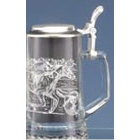 Equestrian Glass Stein Mug