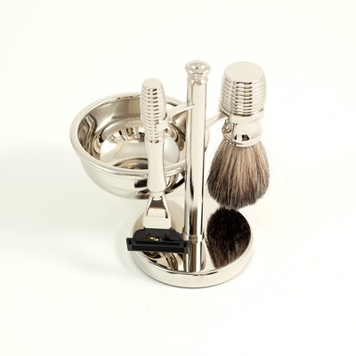 Pure Badger Bristle Chrome Shaving Set