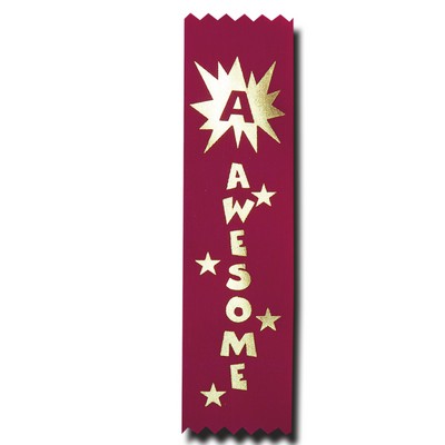 Awesome Econo Stock Recognition Ribbon w/ Starburst (1 5/8"x6")