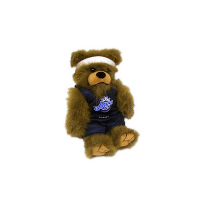 Plush Sports Team Grizzly Bear Mascot w/ Jersey & Headband