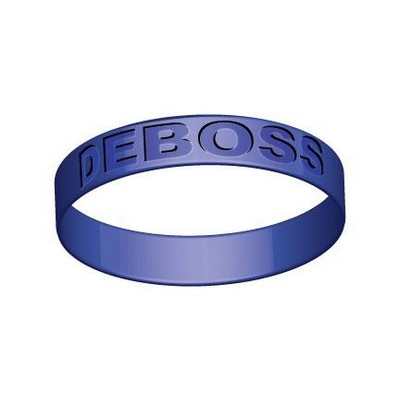 Adult Debossed Silicone Wristband (1/2")