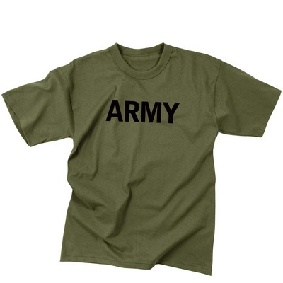 Military Olive Drab 'Army' Training T-Shirt (S to XL)