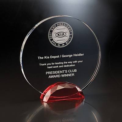 7" Red Crispy Crystal Award