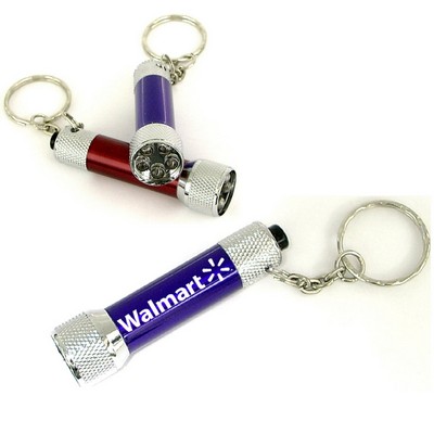 Mini 5 LED Beam Flashlight w/Keychain