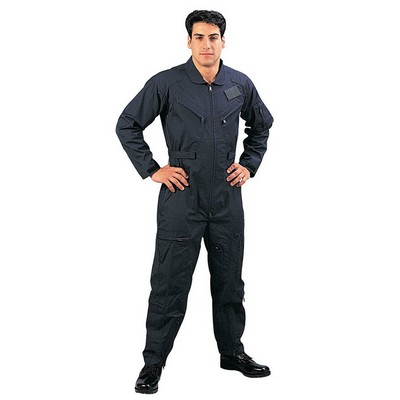 Adult Navy Blue Long Sleeve Flightsuit (4XL)