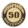 50 Years Anniversary Round Stock Die Struck Pin