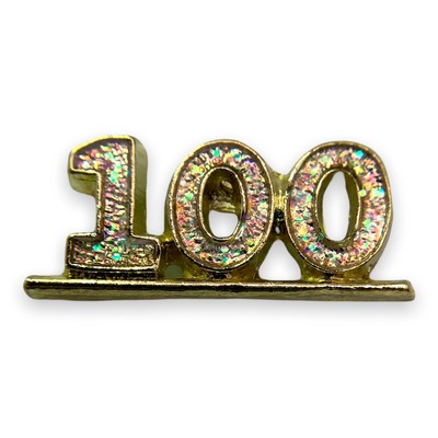 100 Glitter Lapel Pin