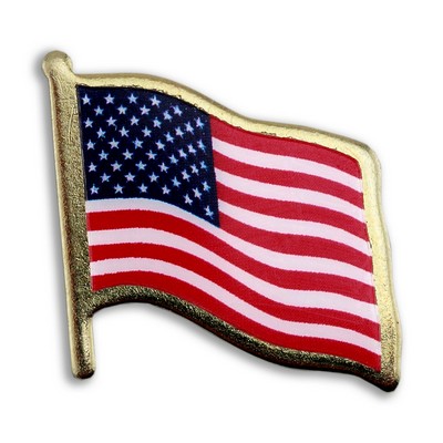 American Flag Lapel Pins - Print w/ Lamination