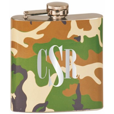 6 Oz. Camouflage Flask