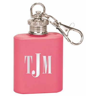 1 Oz. Pink Flask Key Chain