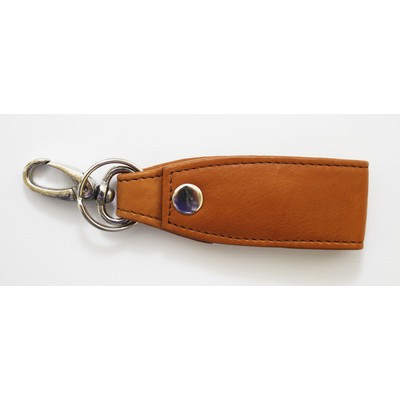 Ashlin® Designer British Tan Arcadia Key-Fob w/Ring