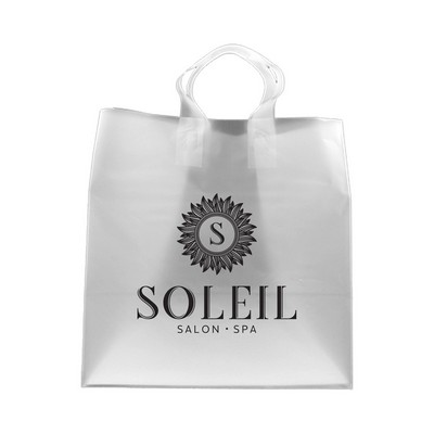 Frosted Clear Poly Flexi-Loop Bag/ 4 MIL (14"x10"x15")