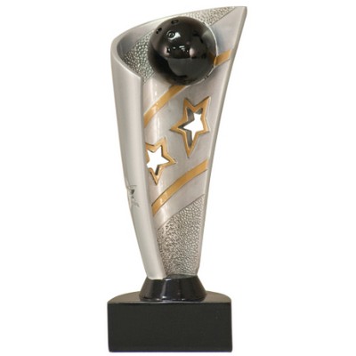 Bowling Banner Resin Award - 7" Tall