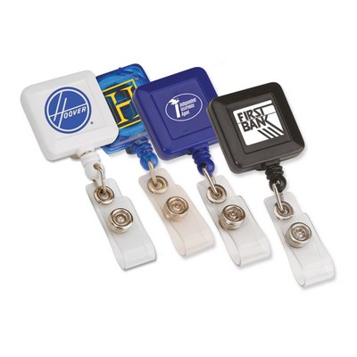 Square Retractable Badge Holder