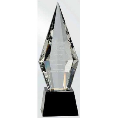 Diamond Faceted Crystal Awards w/ Pedestal Base (9 1/2")