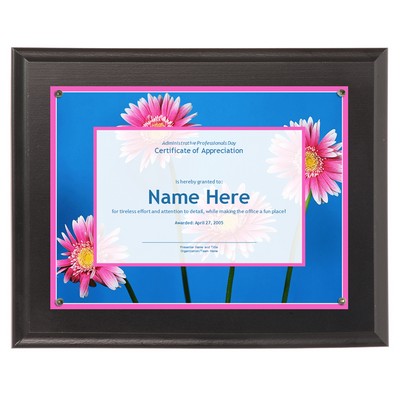 Classic Black Award Plaque-Certificate Presenter Kit-8.5x11" Doc