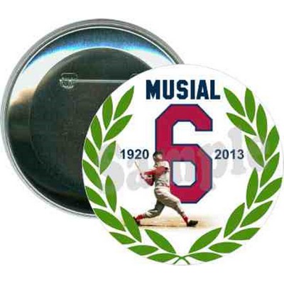 Baseball - Musial, Number 6, 1920 - 2013 - 3 Inch Round Button