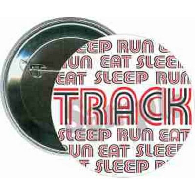 Track - Eat Sleep Run, Track - 2 1/4 Inch Round Button