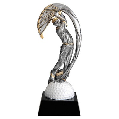 7" Male Golf Motion Xtreme Resin Trophy