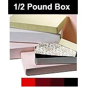 ½ Lb. Everyday 2 Piece Candy Box w/Colored Lid (7"x4 3/8"x1 1/8")