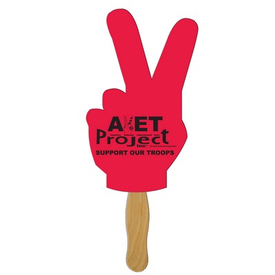 Peace Sign Fast Hand Fan (1 Side) 1 Day