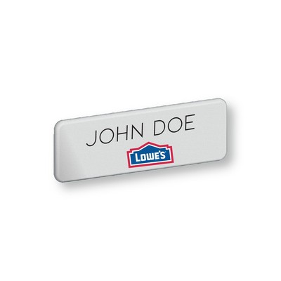 White Plastic 1" x 3" Name Tags