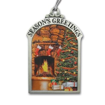 3D Gallery Print Collection Season's Greetings Hearth Mini Ornament