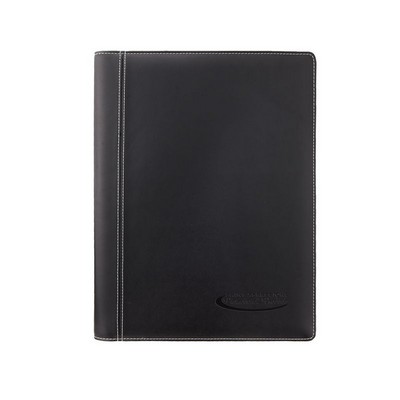 Concord Black Non-Zippered Leather Padfolio