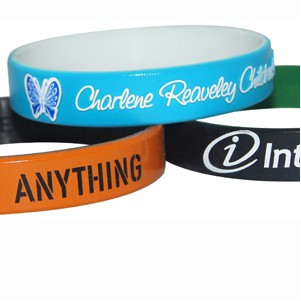 Dual Layered Color Coat Silicone Wristband