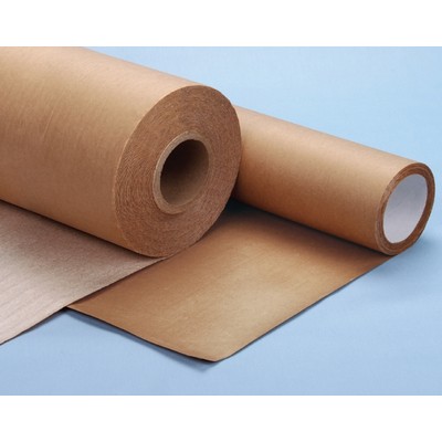 Foam-Lined Cohesive Coated Natural Kraft Brown Packing Paper Roll (12"x80')